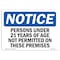 Signmission OSHA Notice Sign, 5" Height, 7" Width, Persons Under 21 Years Of Age Not Permitted Sign, Landscape OS-NS-D-57-L-17211 - alternate 1